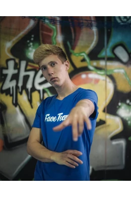 Kék Original Face Team póló
