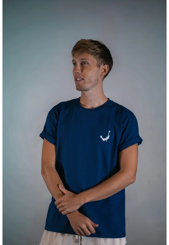 Kék hímzett póló (140)