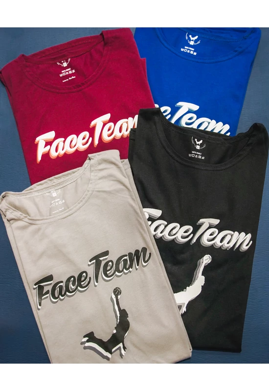 Bordó Original Face Team póló