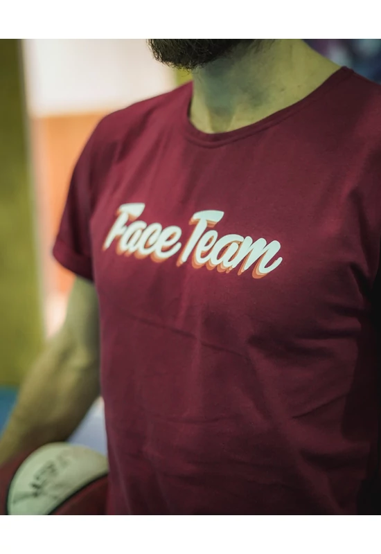 Bordó Original Face Team póló