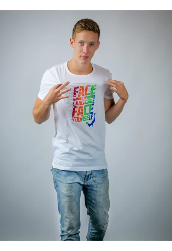 Fehér Face Team póló (XL)